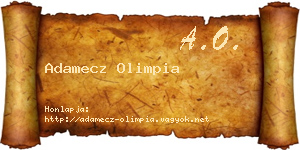 Adamecz Olimpia névjegykártya