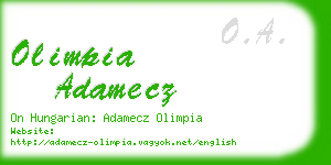 olimpia adamecz business card